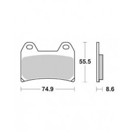 Plaquettes Référence étrier Brembo Racing : XA69510