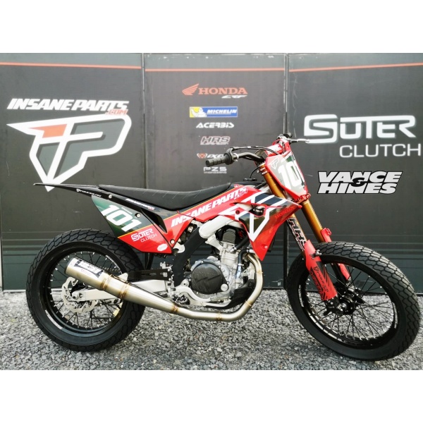 Ligne Flat Track HINDA CRF VANCE & HINES DOWN PIPE Ligne Flat Track HINDA CRF VANCE & HINES DOWN PIPE