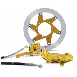 Kit freinage Supermotard beringer top race Axial 6 pistons disque inox couleur anodisé