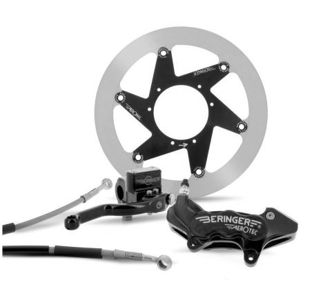Kit freinage aeronal Supermotard beringer top race Axial 6 pistons disque fonte couleur noire