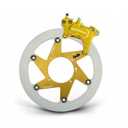 Kit freinage Supermotard Beringer race Axial 4 pistons disque inox couleur anodisé