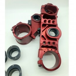 Tés de fourche réglable supermotard SPIDER Off Road rouge