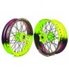 Paire de roues Supermotard SM Pro Platinum Bi-couleur jaune Fluo KTM