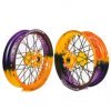 Paire de roues Supermotard SM Pro Platinum Bi-couleur orange Fluo KTM