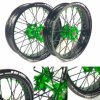 Paire de roues Supermotard IP Evo Kawasaki MOYEUX VERT