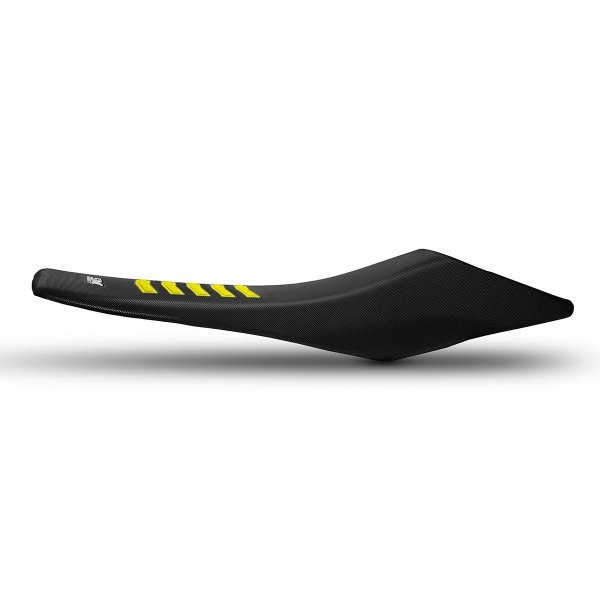 Housse de selle SM Project grip wave Husqvarna 701 Noire/Jaune Housse de selle SM Project grip wave Husqvarna 701 Noire/Jaune