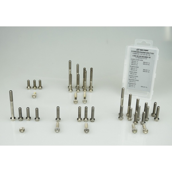 Kit vis moteur Honda 450 CRF 2017/2020 et + SCAR titane Kit vis moteur Honda 450 CRF 2017/2020 et + SCAR titane
