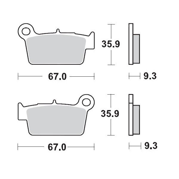 Plaquettes de frein arrière Motomaster Nitro sport Plaquettes de frein arrière Motomaster Nitro sport