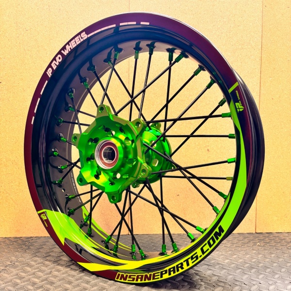 Kit déco autocollant pour jantes supermotard bi-color Kit déco autocollant pour jantes supermotard bi-color
