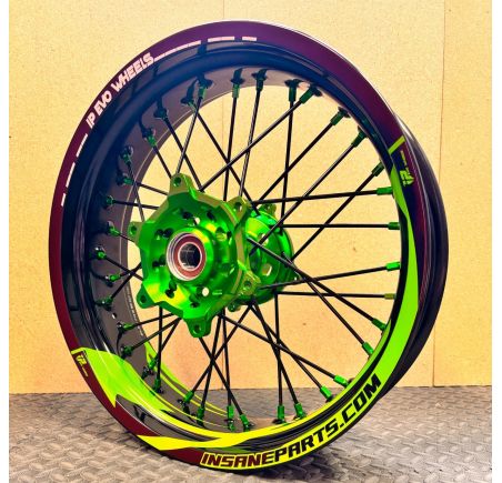 Kit déco autocollant pour jantes supermotard bi-color