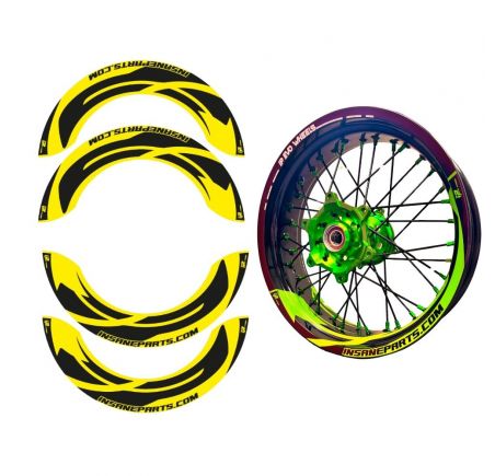 Kit déco stickers pour jante Supermotard bi-color
