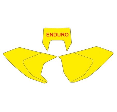 Fonds de plaque BLACKBIRD jaune Husqvarna TE/FE