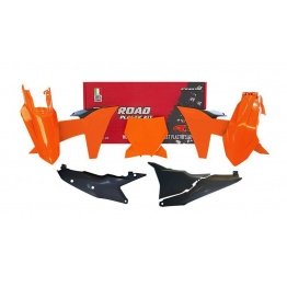 Kit plastiques RACETECH orange/noir KTM SX/SXF 2023-2024