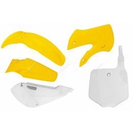 Kit plastique RACETECH couleur origine jaune/blanc Suzuki RM65 2003-2005
