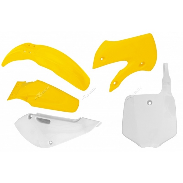 Kit plastique RACETECH couleur origine jaune/blanc Suzuki RM65 2003-2005 Kit plastique RACETECH couleur origine jaune/blanc Suzuki RM65 2003-2005