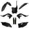 Kit plastique POLISPORT noir Kawasaki 250/450 KX-F 2019-2024