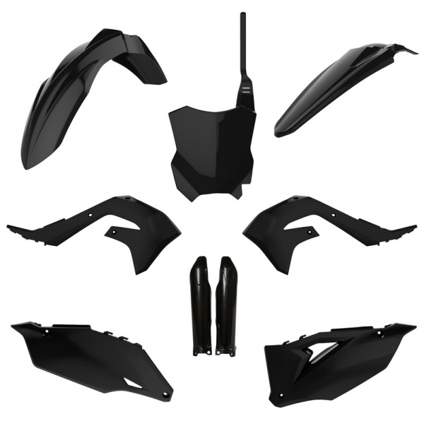 Kit plastique POLISPORT noir Kawasaki 250/450 KX-F 2019-2024 Kit plastique POLISPORT noir Kawasaki 250/450 KX-F 2019-2024