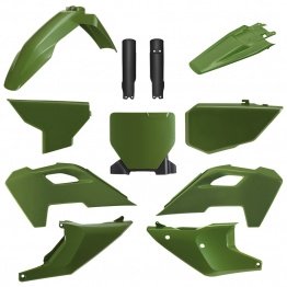 Kit plastique POLISPORT vert kaki Husqvarna FC/TC 2023-2024