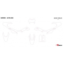 Kit plastique gris Surron Ultra Bee Enduro
