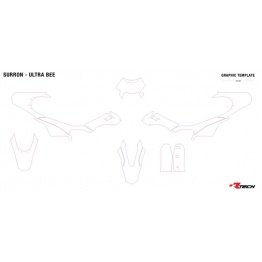 Kit plastique blanc Surron Ultra Bee Enduro