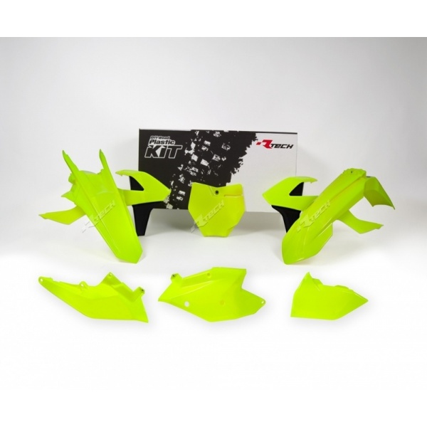 Kit plastique RACETECH jaune fluo/noir KTM Kit plastique RACETECH jaune fluo/noir KTM