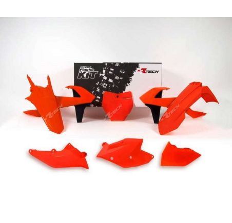 Kit plastique RACETECH orange fluo/noir KTM