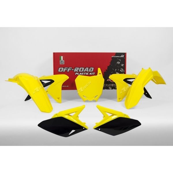 Kit plastique RACETECH couleur origine jaune/noir Suzuki RM-Z250 2010-2018