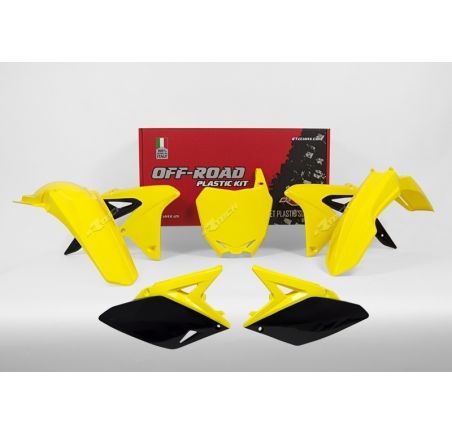 Kit plastique RACETECH couleur origine jaune/noir Suzuki RM-Z250 2010-2018