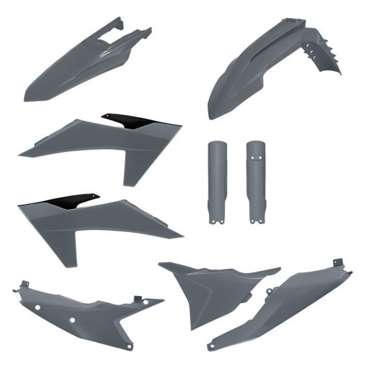 Kit plastique POLISPORT gris KTM EXC/EXC-F/XC-F/XC-W 2024-2025