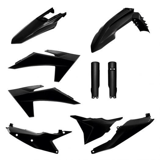 Kit plastique POLISPORT noir KTM EXC/EXC-F/XC-F/XC-W 2024-2025