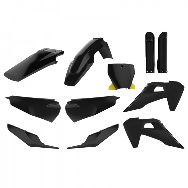 Kit plastique POLISPORT noir Husqvarna FC/TC 2019-2022 Kit plastique POLISPORT noir Husqvarna FC/TC 2019-2022