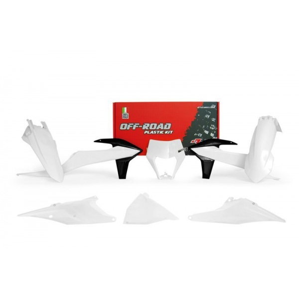 Kit plastiques RACETECH blanc/noir KTM Kit plastiques RACETECH blanc/noir KTM