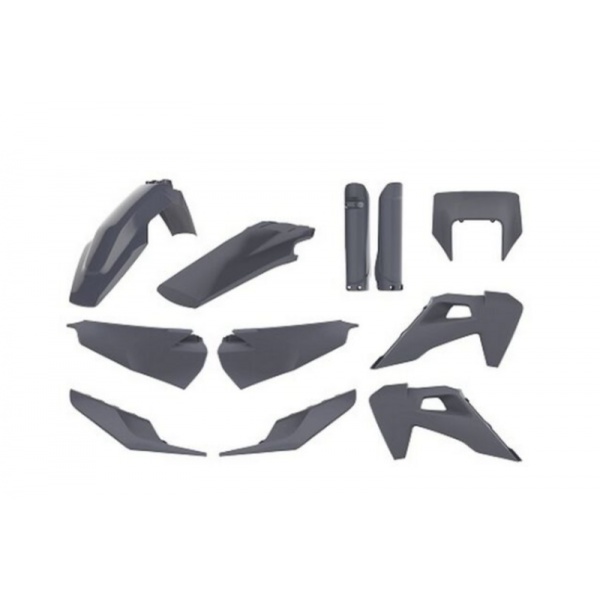 Kit plastique POLISPORT gris Husqvarna 150/250/300/350/450/501 TE-FE 2020-2023 Kit plastique POLISPORT gris Husqvarna 150/250/300/350/450/501 TE-FE 2020-2023