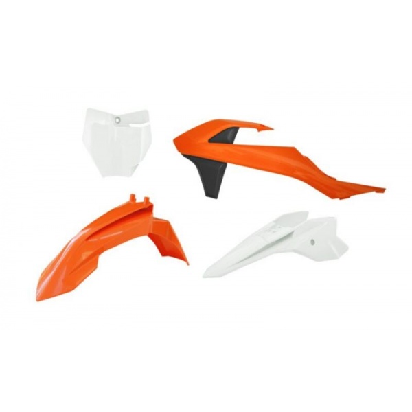 Kit plastique RACETECH orange/blanc/noir KTM 50 SX 2016-2023 Kit plastique RACETECH orange/blanc/noir KTM 50 SX 2016-2023