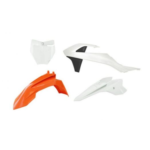 Kit plastique RACETECH blanc/noir KTM SX50/SX-E 3/SX-E 5 2016-2023