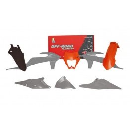 Kit plastique RACETECH KTM gris/orange/noir EXC/EXC-F 2020-2023