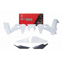 Kit plastique RACETECH blanc/gris anthracite Husqvarna 150/250/300/350/450/501 TE/FE 2020-2023