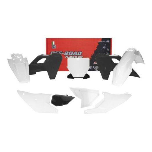 Kit plastiques RTECH blanc/noir Husqvarna FS/TC/FC/TX/FX 2023-2024