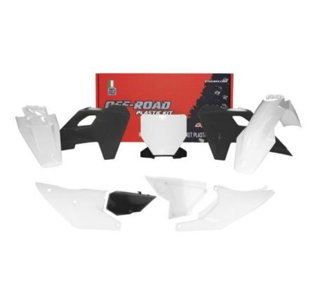 Kit plastiques RTECH blanc/noir Husqvarna FS/TC/FC/TX/FX 2023-2024