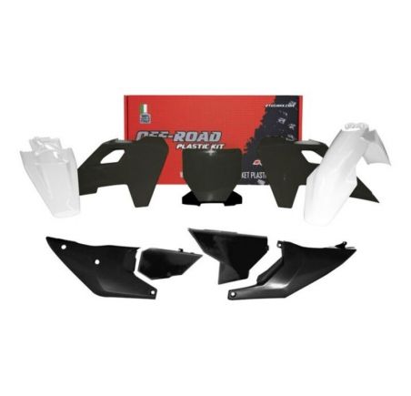 Kit plastiques RTECH noir/blanc Husqvarna FS/TC/FC/TX/FX 2023-2024