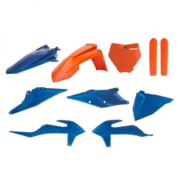 Kit plastique POLISPORT Metal Flow bleu/orange KTM SX/SX-F 2019-2022
