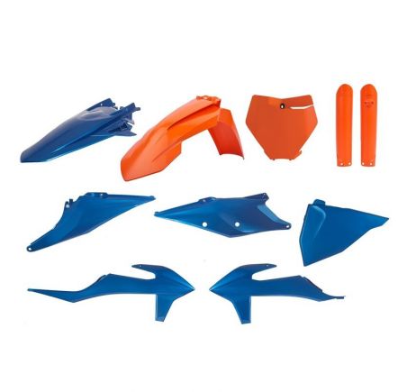 Kit plastique POLISPORT Metal Flow bleu/orange KTM SX/SX-F 2019-2022