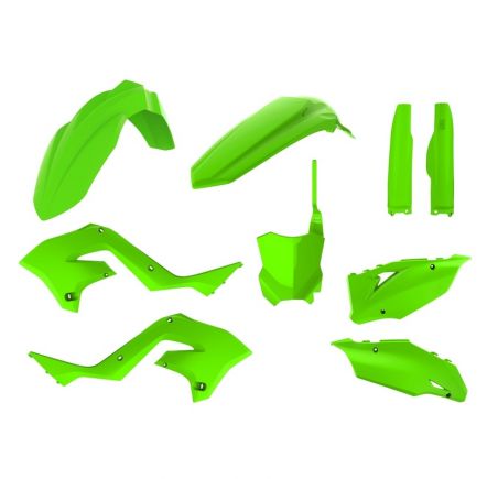 Kit plastiques POLISPORT Restylé vert citron Kawasaki KX125/250 2003-2008