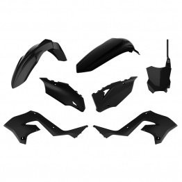 Kit plastiques POLISPORT Restylé noir Kawasaki KX125/250 2003-2008