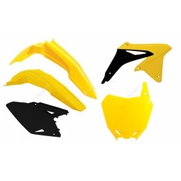 Kit plastique RACETECH couleur origine jaune/noir Suzuki RM-Z450 2008-2017