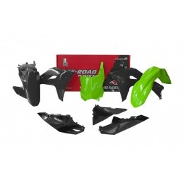 Kit plastique RACETECH noir/vert Kawasaki 450 KX 2024