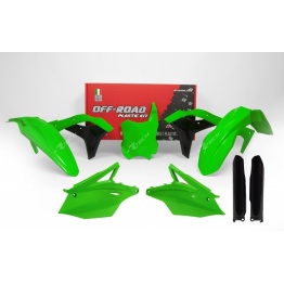 Kit plastique RACETECH vert fluo/noir Kawasaki KX250F 2017-2020