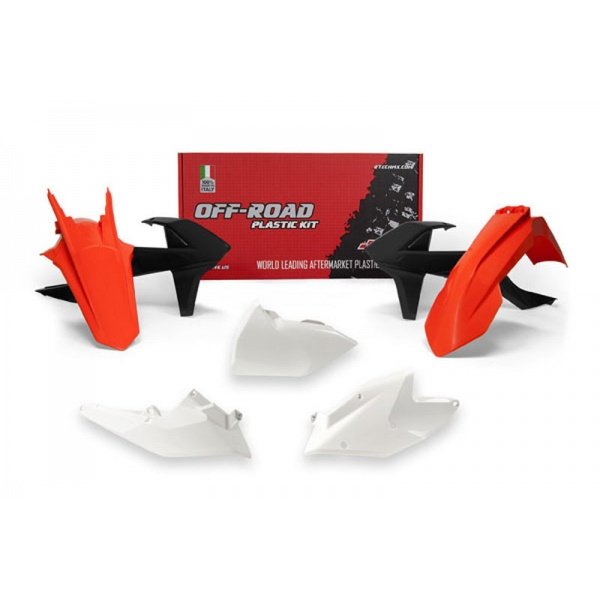 Kit plastique RACETECH couleur origine (2018) rouge/blanc/noir KTM Kit plastique RACETECH couleur origine (2018) rouge/blanc/noir KTM