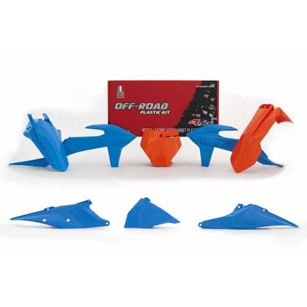 Kit plastique RACETECH vintage bleu/orange KTM SX/SX-F Kit plastique RACETECH vintage bleu/orange KTM SX/SX-F