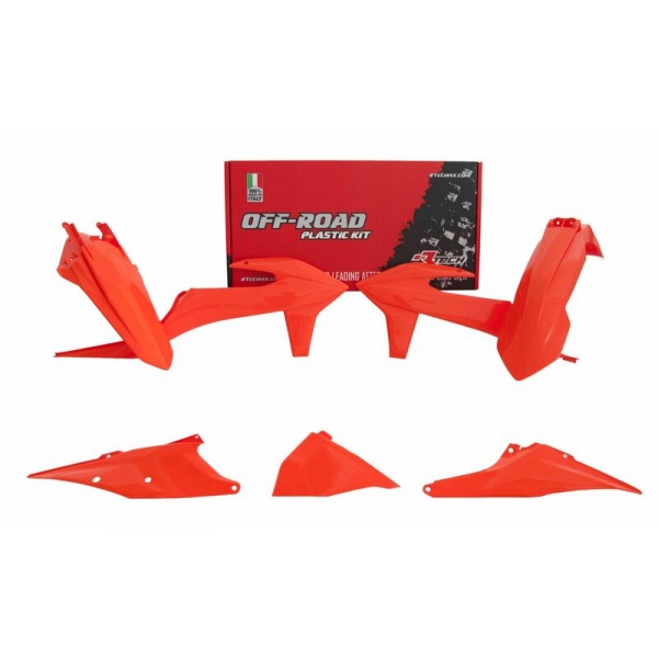 Kit plastiques RACETECH orange - KTM Kit plastiques RACETECH orange - KTM